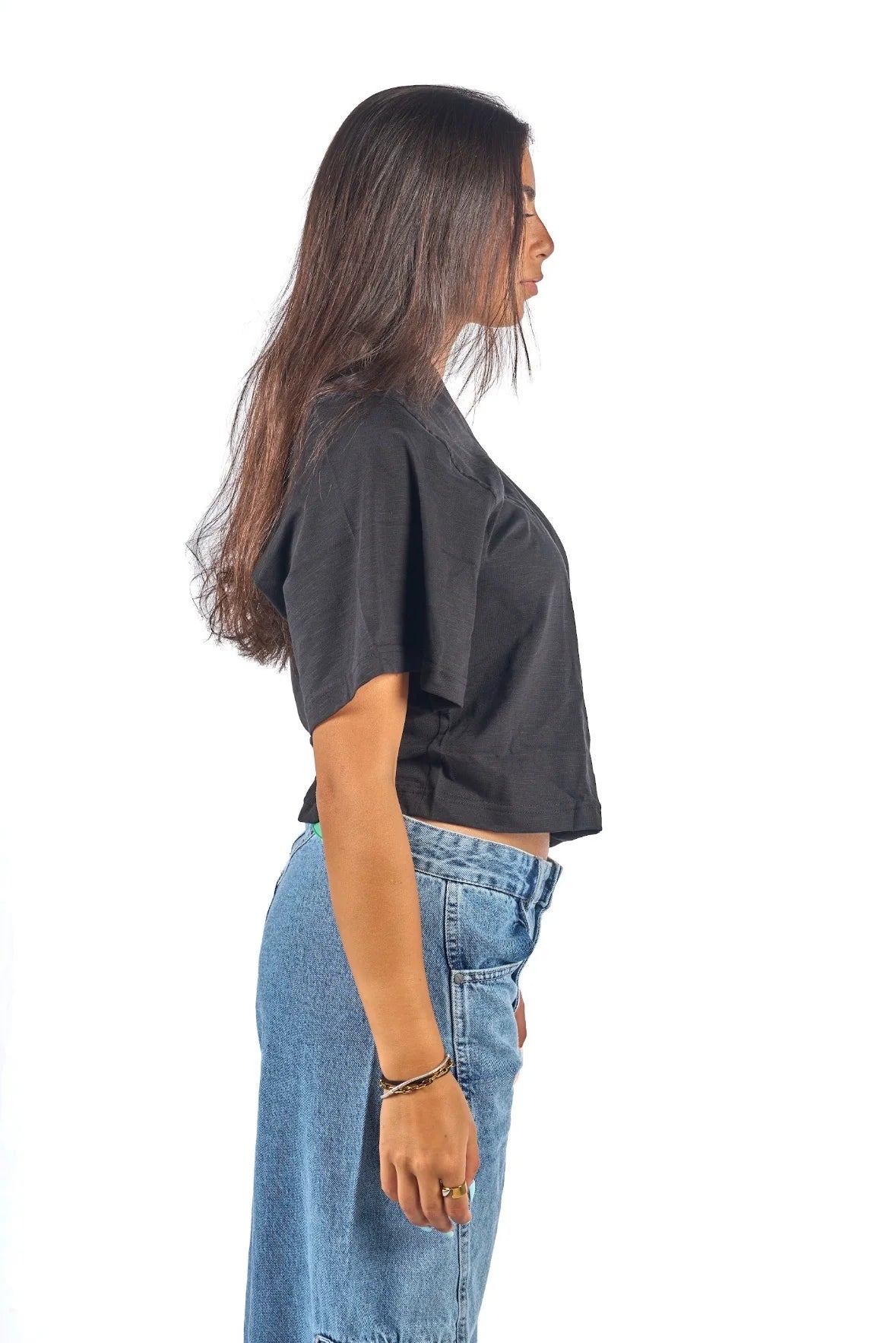 Grey V Neck Relaxed Tee