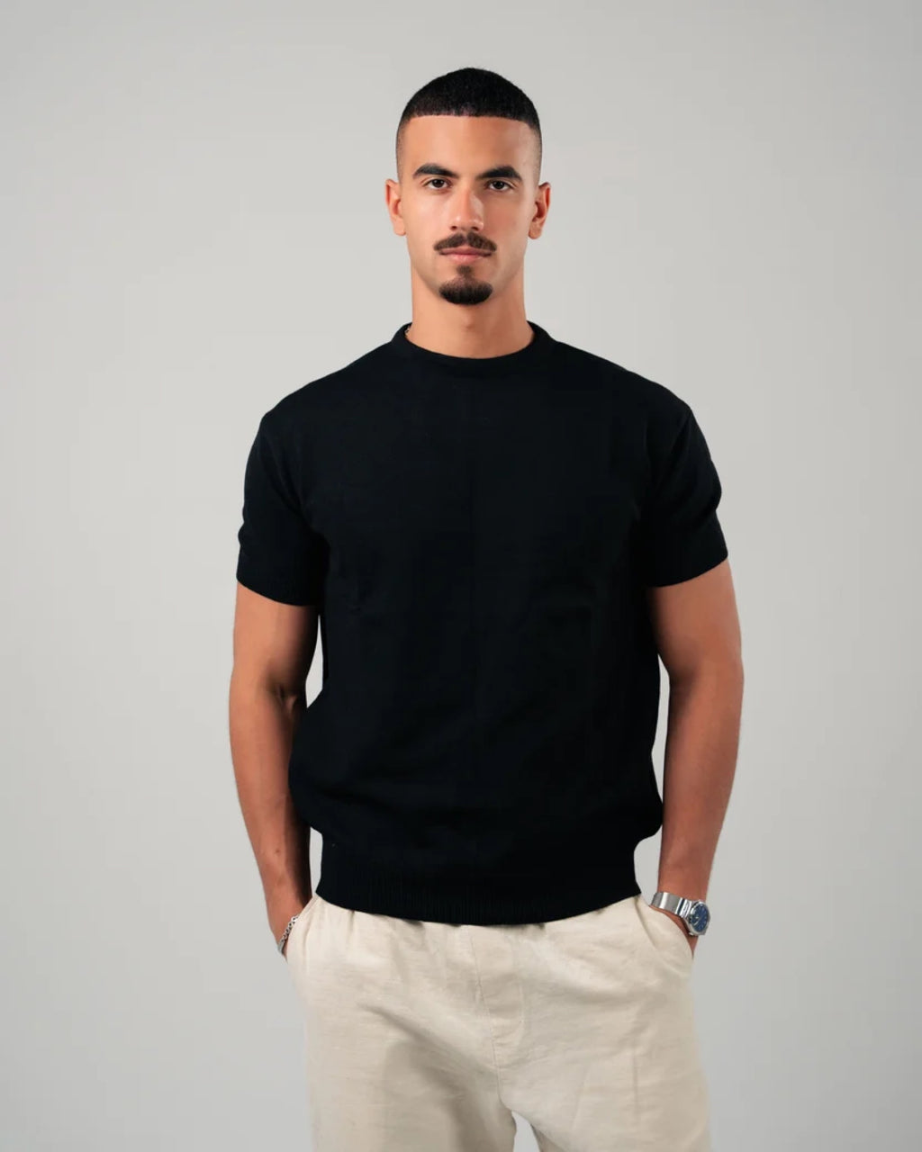LAQTA Black Knitted  T Shirt - image 4