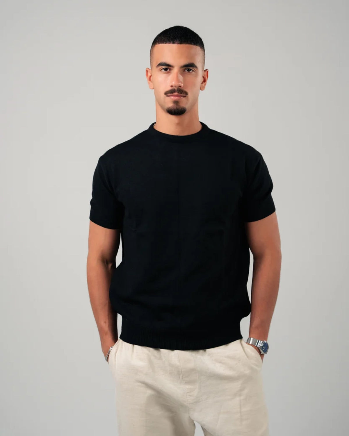LAQTA Black Knitted  T Shirt - image 4
