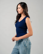 LAQTA Navy Knitted Top - image 1