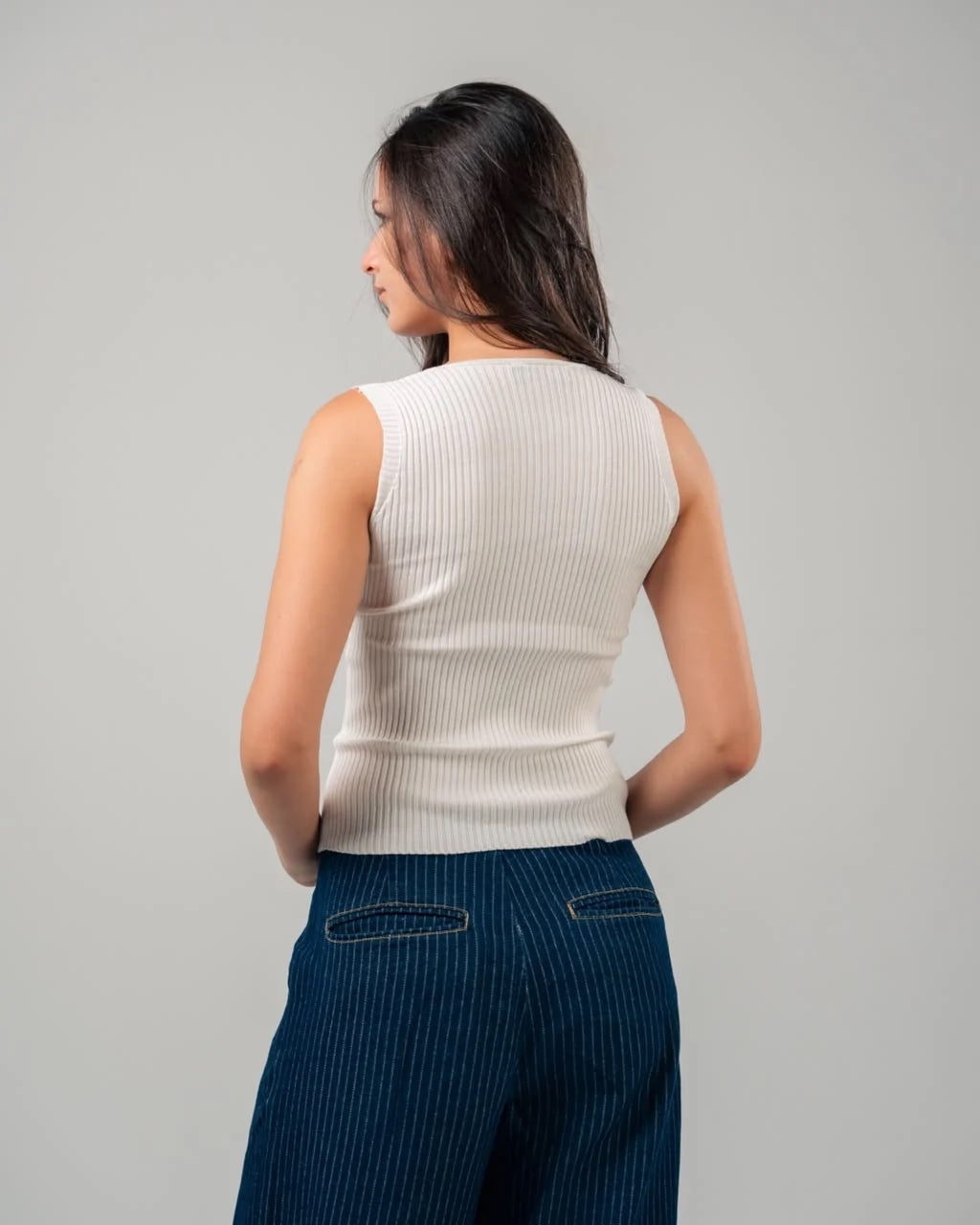 LAQTA White Knitted Top - image 1