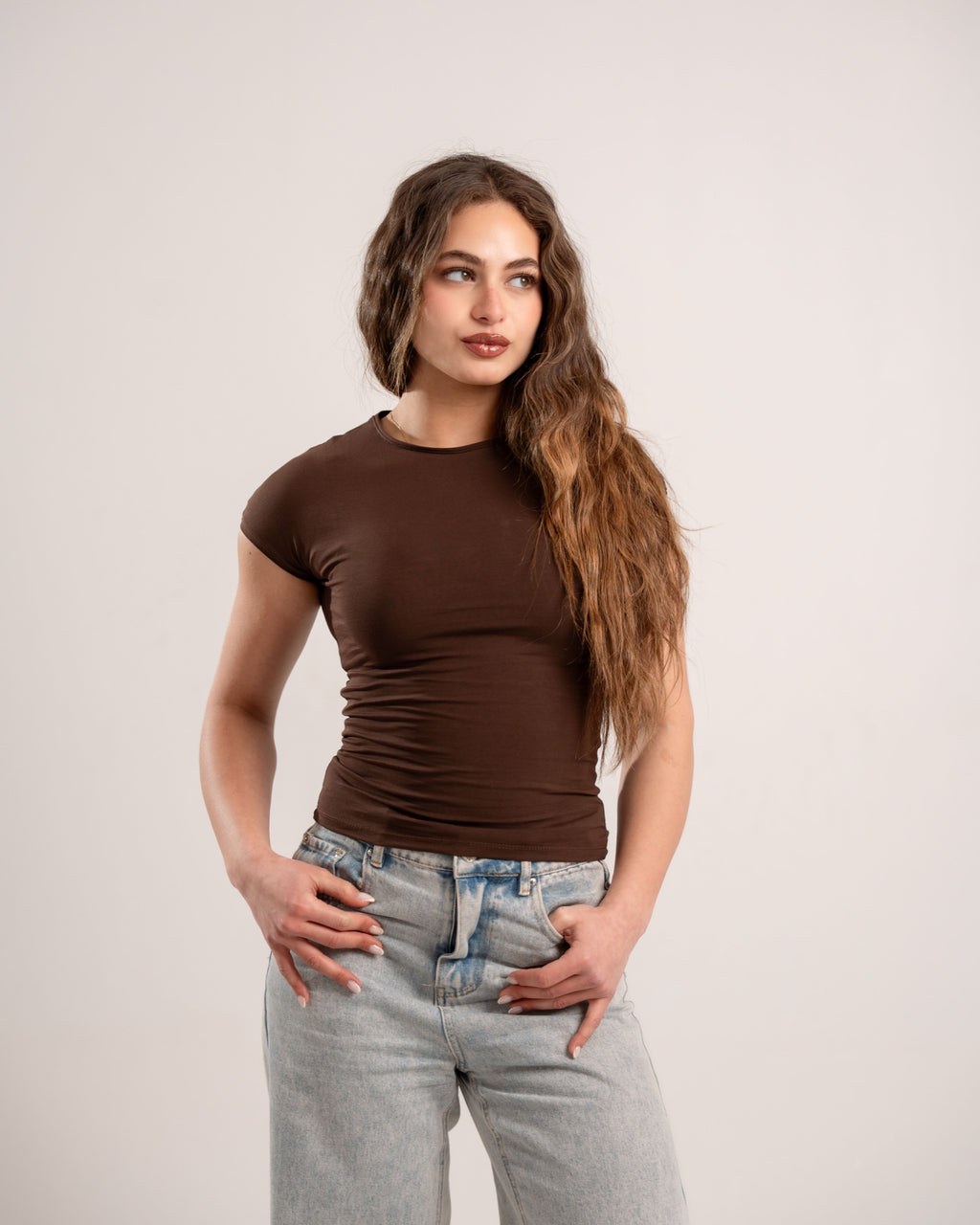 MAZIG PROJECT Brown Round Basic Top - image 4