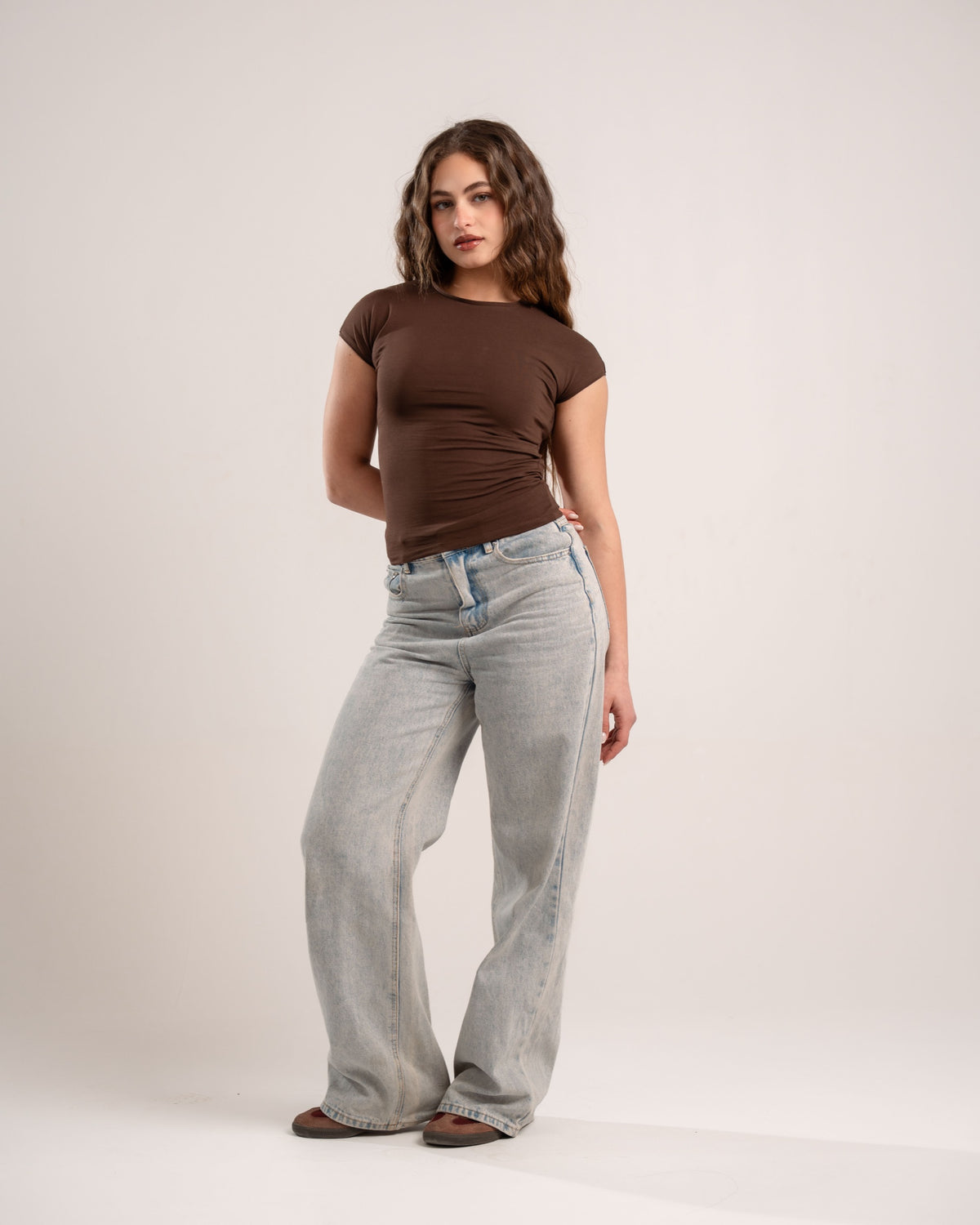 MAZIG PROJECT Brown Round Basic Top - image 5