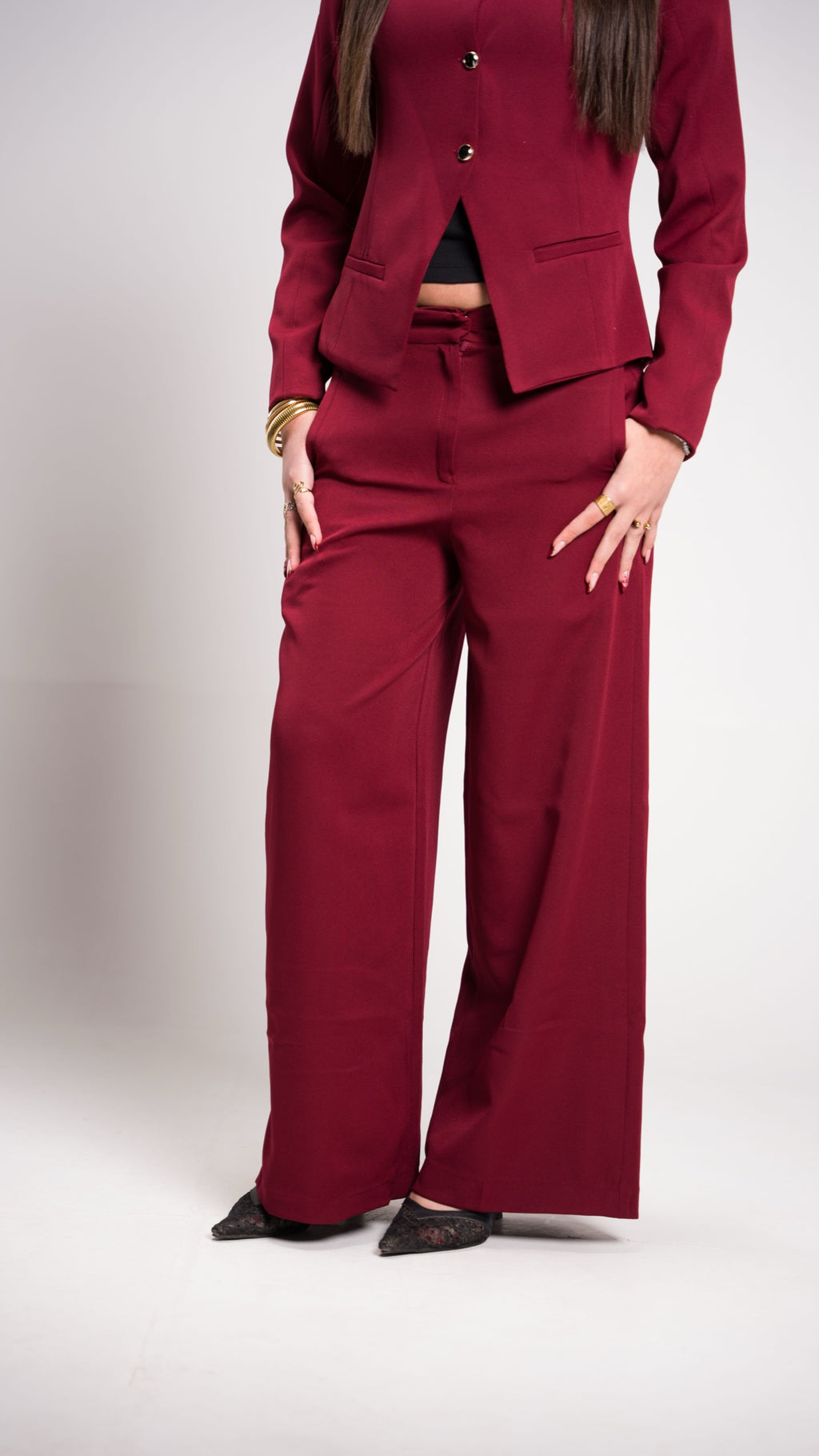 VALOURA Diva Burgandy Pants - image 2