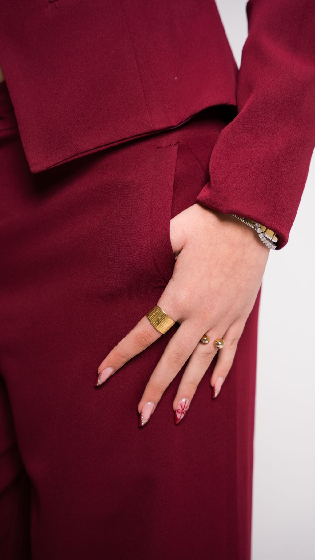 VALOURA Diva Burgandy Pants - image 3