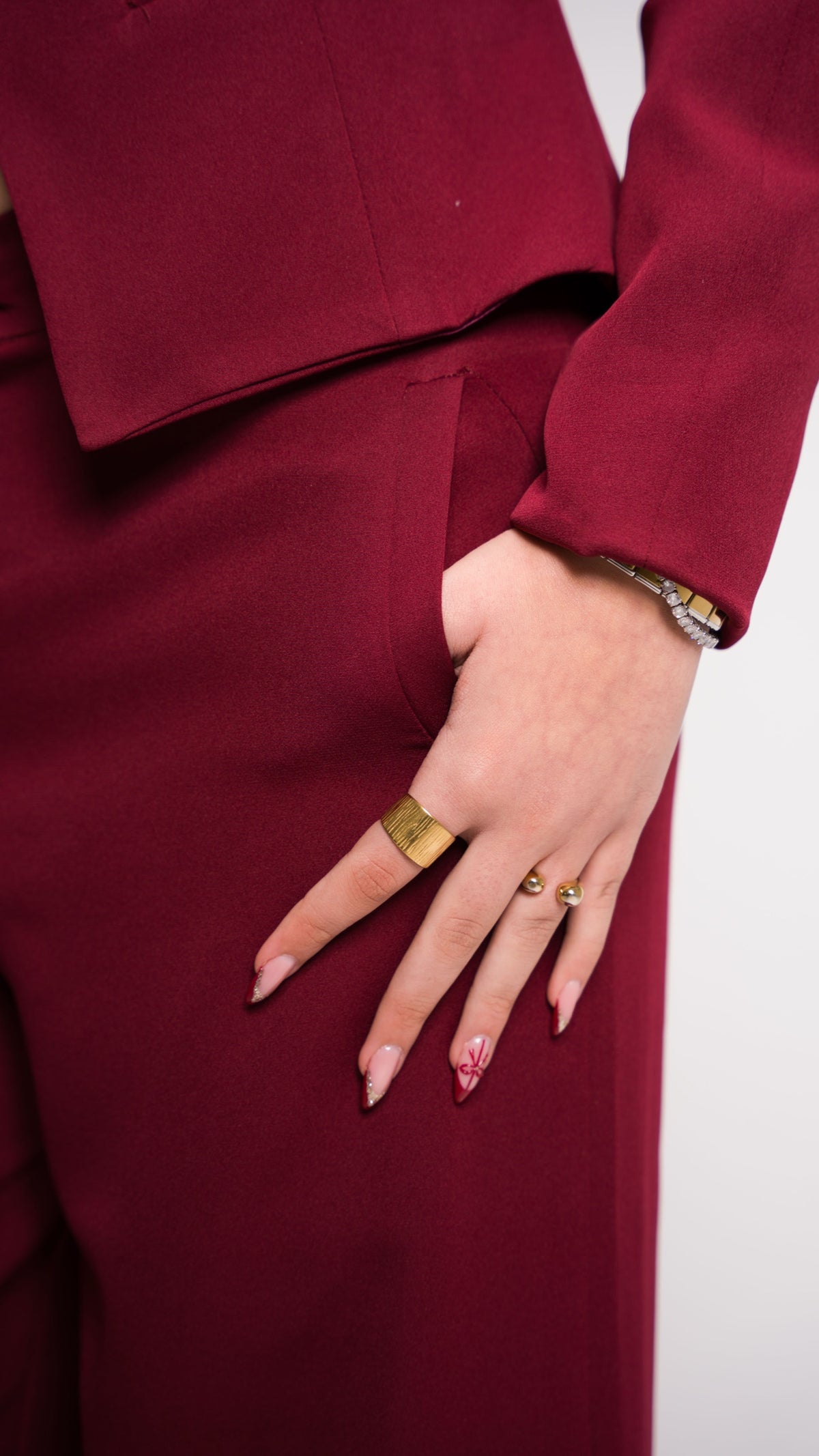 VALOURA Diva Burgandy Pants - image 3