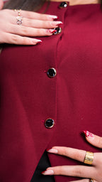 VALOURA Diva Burgandy Top - image 2