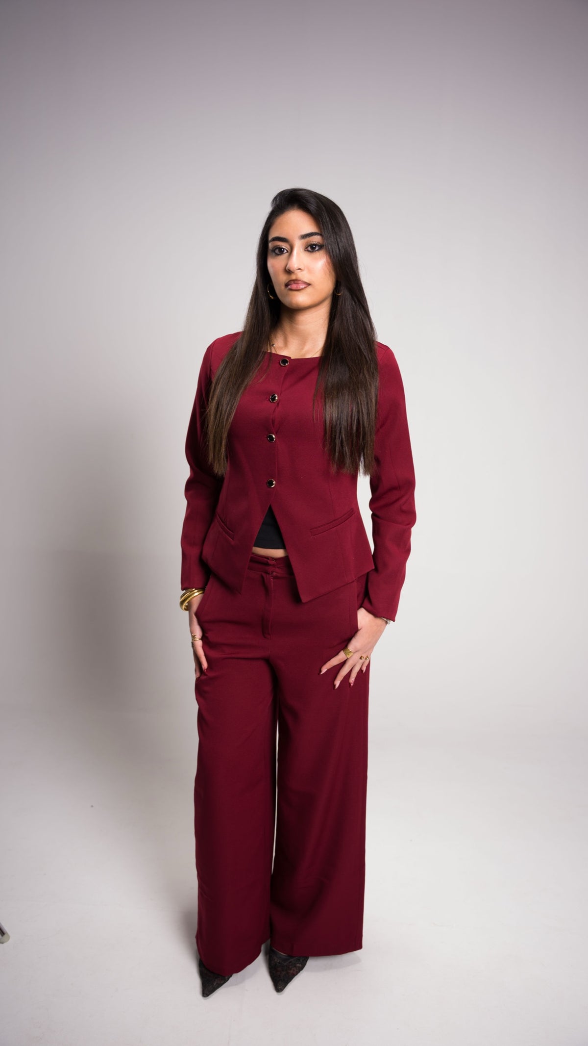 VALOURA Diva Burgandy Top - image 3