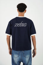 ZEKRA Navy Ringer T Shirt - image 2