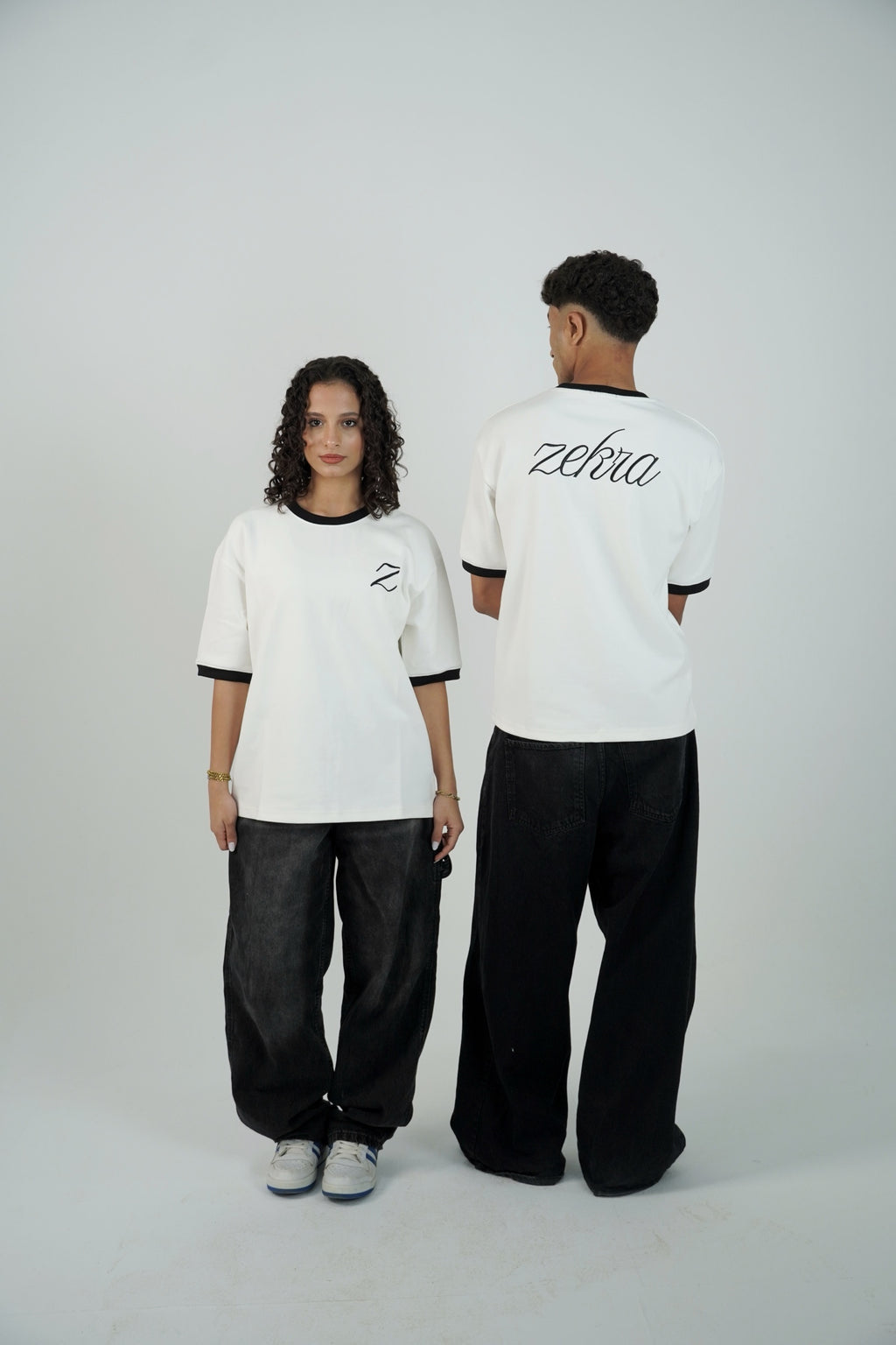 ZEKRA White Ringer T Shirt - image 1