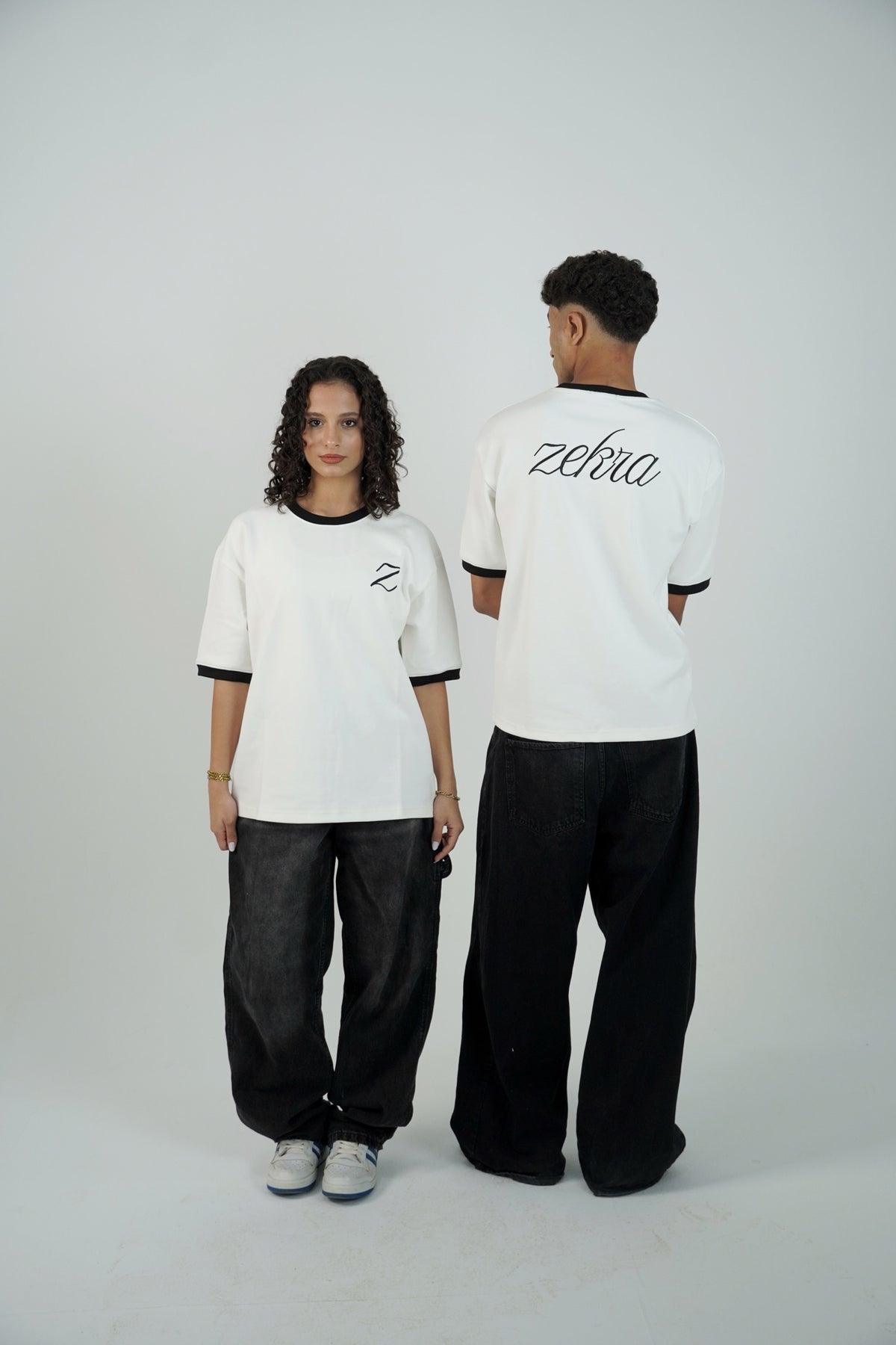 ZEKRA White Ringer T Shirt - image 1