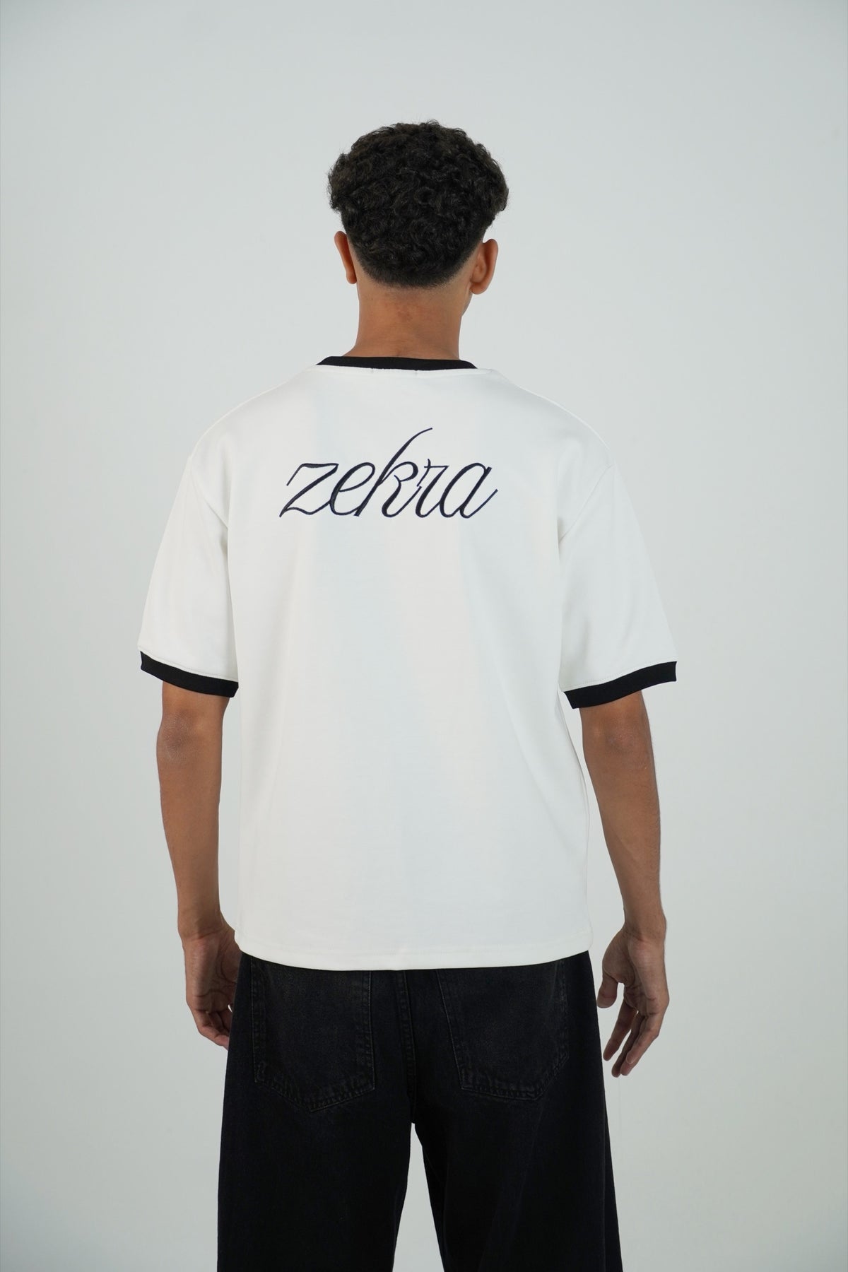 ZEKRA White Ringer T Shirt - image 3